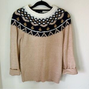 Ann Taylor thick and cozy FairIsle sweater alpaca blend size XS